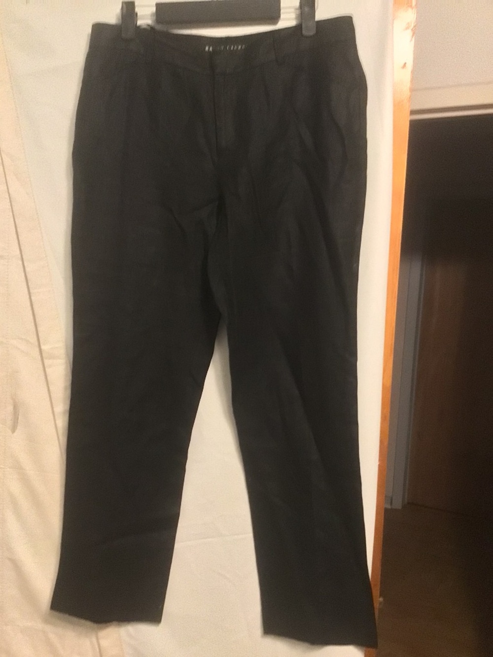 Ralph Lauren Black Label 100% Linen straight leg trousers SZ 8